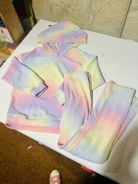 H&M Pastel Rainbow Hooded Matching Set - Pink, Yellow, Purple, Blue